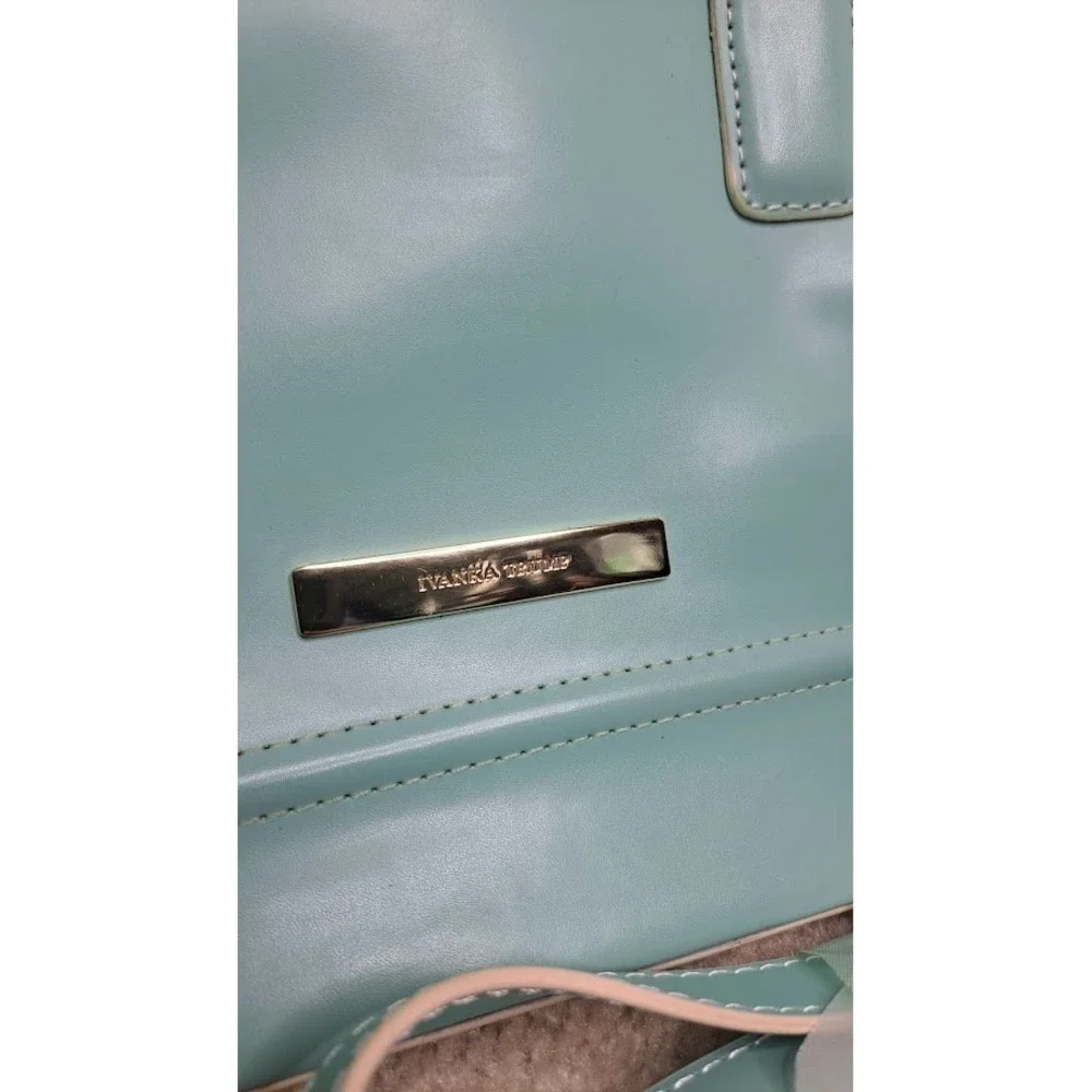 Ivanka‎ Trump Faux Leather Turquoise Satchel/Bag Top Handle Crossbody